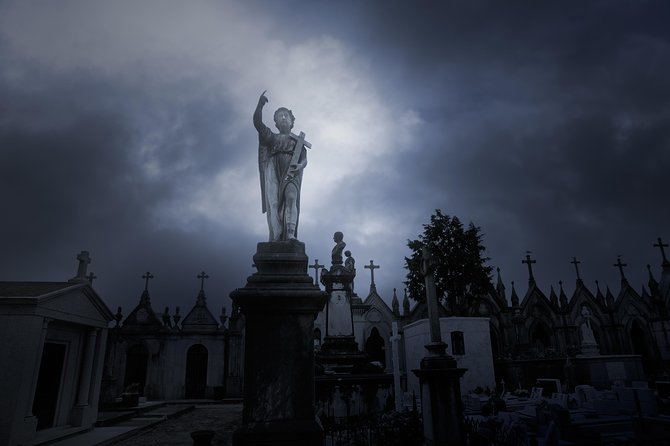 Cemetery and Ghost BYOB Bus Tour in New Orleans - Masonic Temple Cemetery #2: above-ground tombs and Masonic symbolism