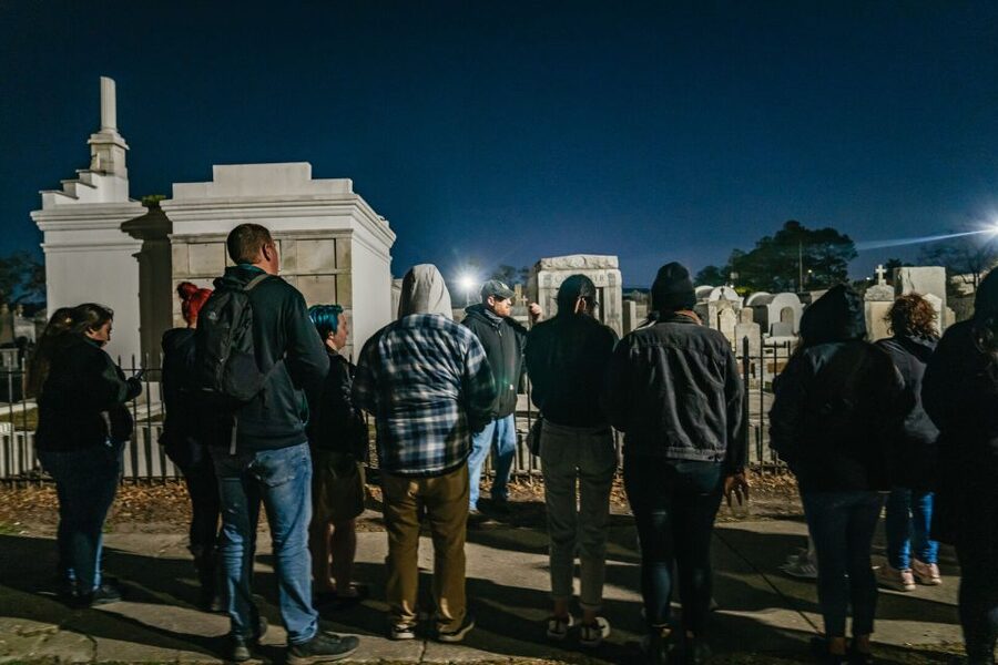 New Orleans: Cemetery Bus Tour At Dark with Exclusive Access - Hurricane Katrina memorial: walking with care, not just chills
