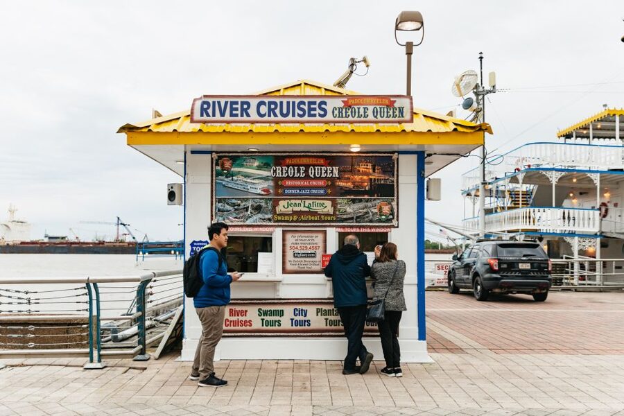 New Orleans: Evening Jazz Boat Cruise with Optional Dinner - River views and night lights: skyline, bridges, and Jackson Square at night